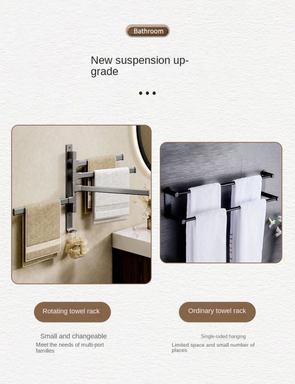 Bathroom Towel Rack Rotatable - Image 8